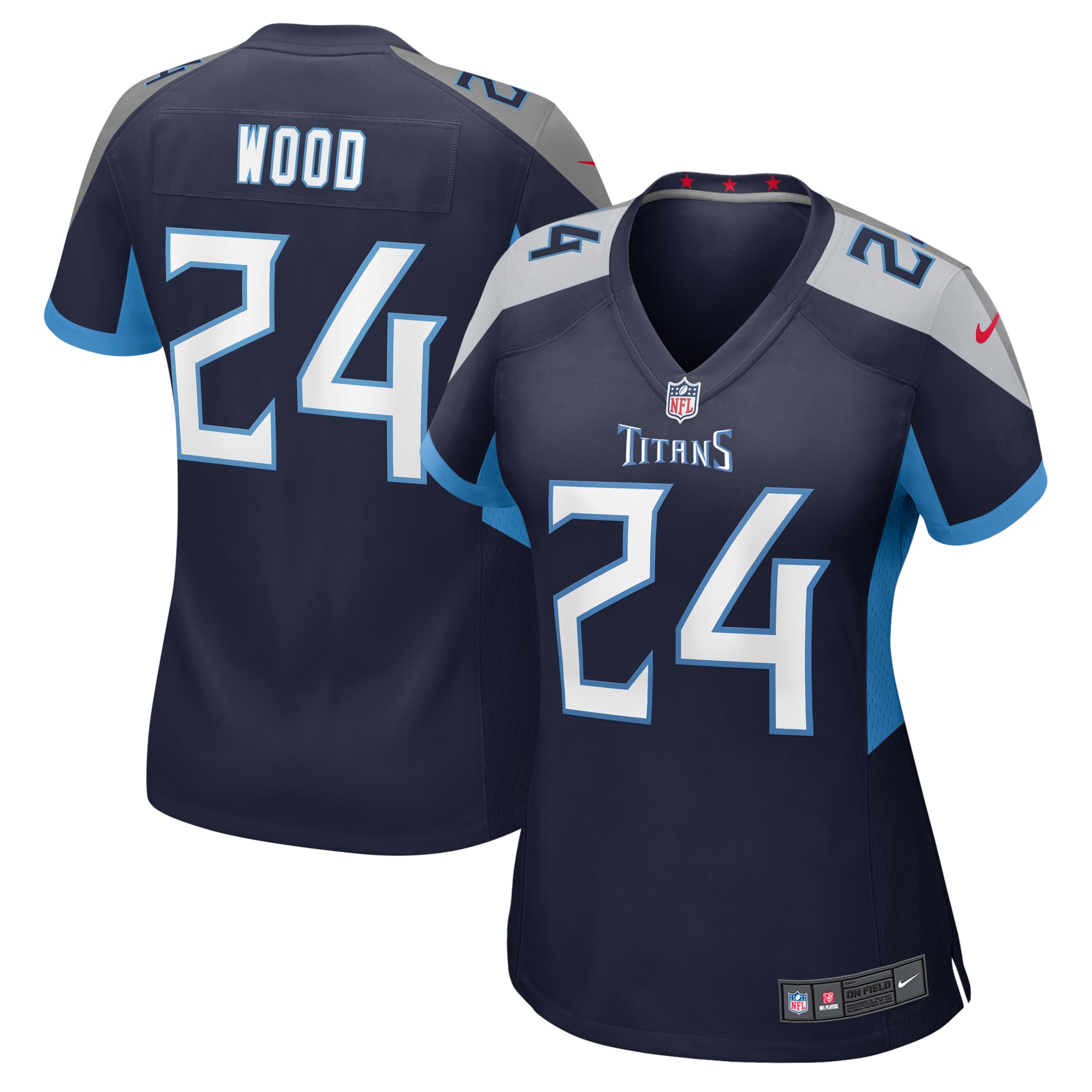 Women's Tennessee Titans Julius Wood Navy Game Jersey JS9049 nicesnker