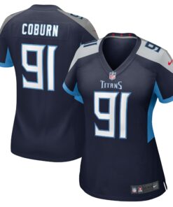 Women's Tennessee Titans Keondre Coburn Navy Game Jersey JS8189 nicesnker
