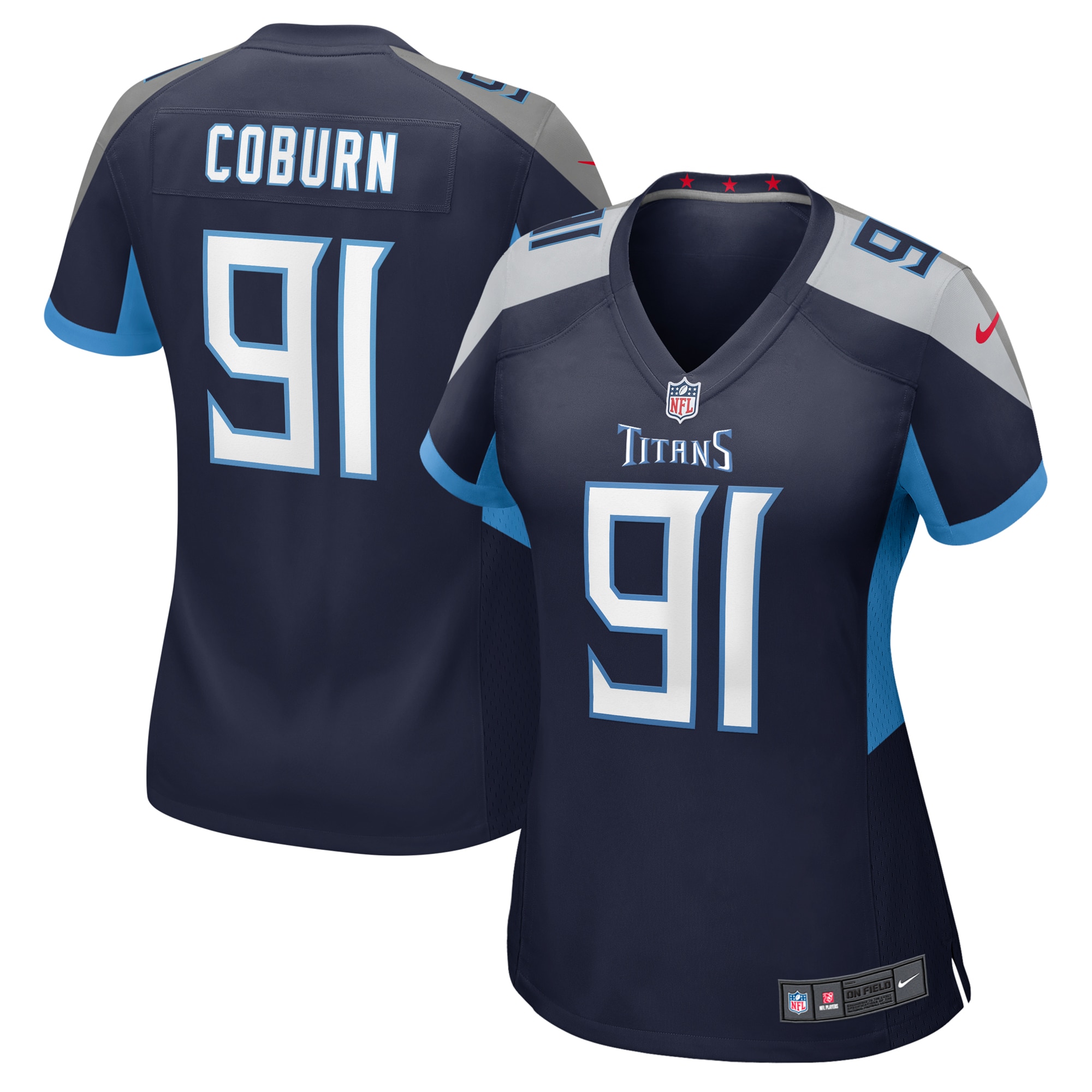 Women's Tennessee Titans Keondre Coburn Navy Game Jersey JS8189 nicesnker
