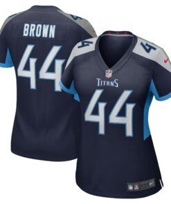 Women's Tennessee Titans Mike Brown Navy Game Jersey JS7696 nicesnker