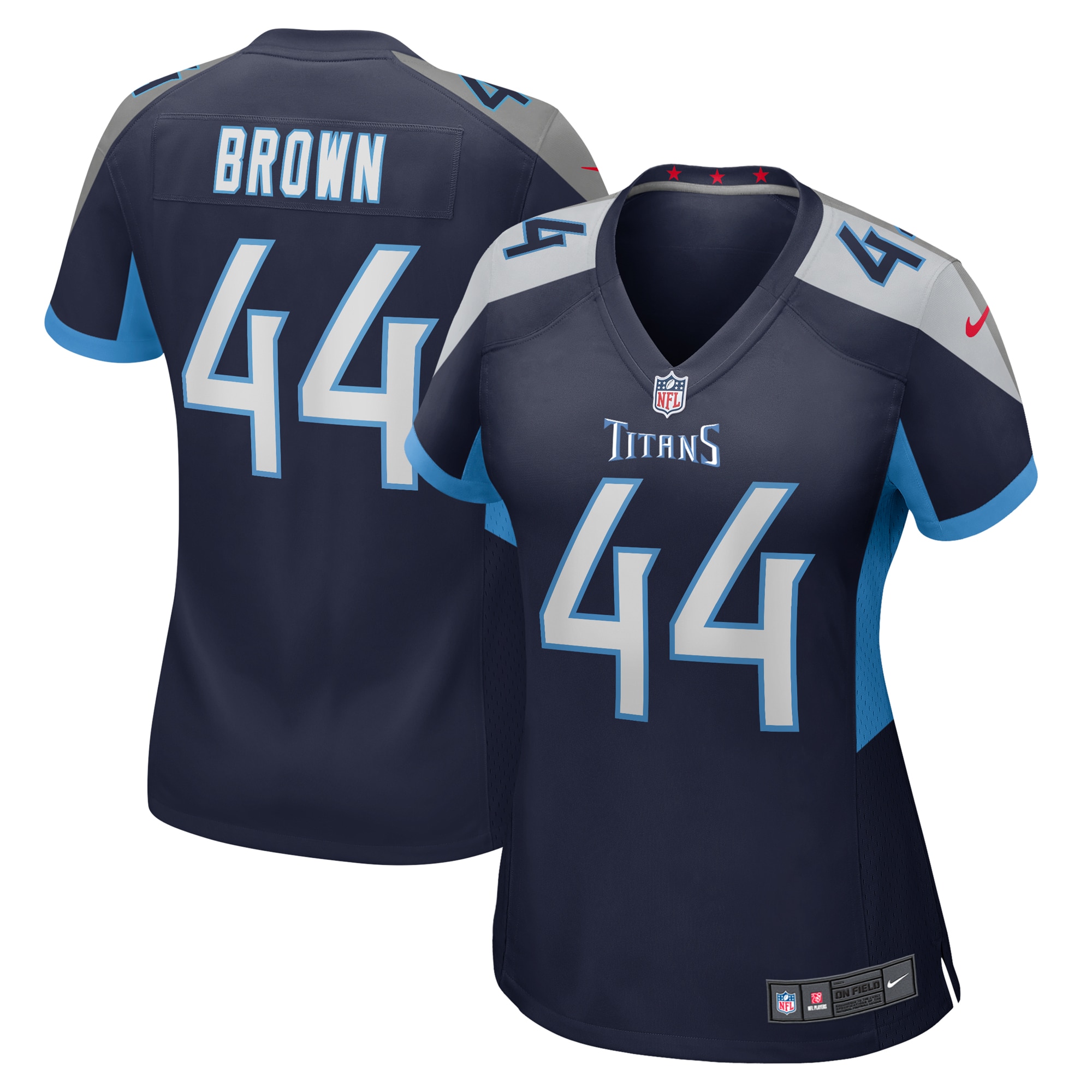 Women's Tennessee Titans Mike Brown Navy Game Jersey JS7696 nicesnker