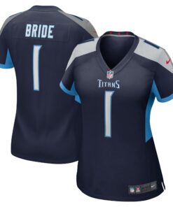 Women's Tennessee Titans Number 1 Bride Navy Game Jersey JS4528 nicesnker