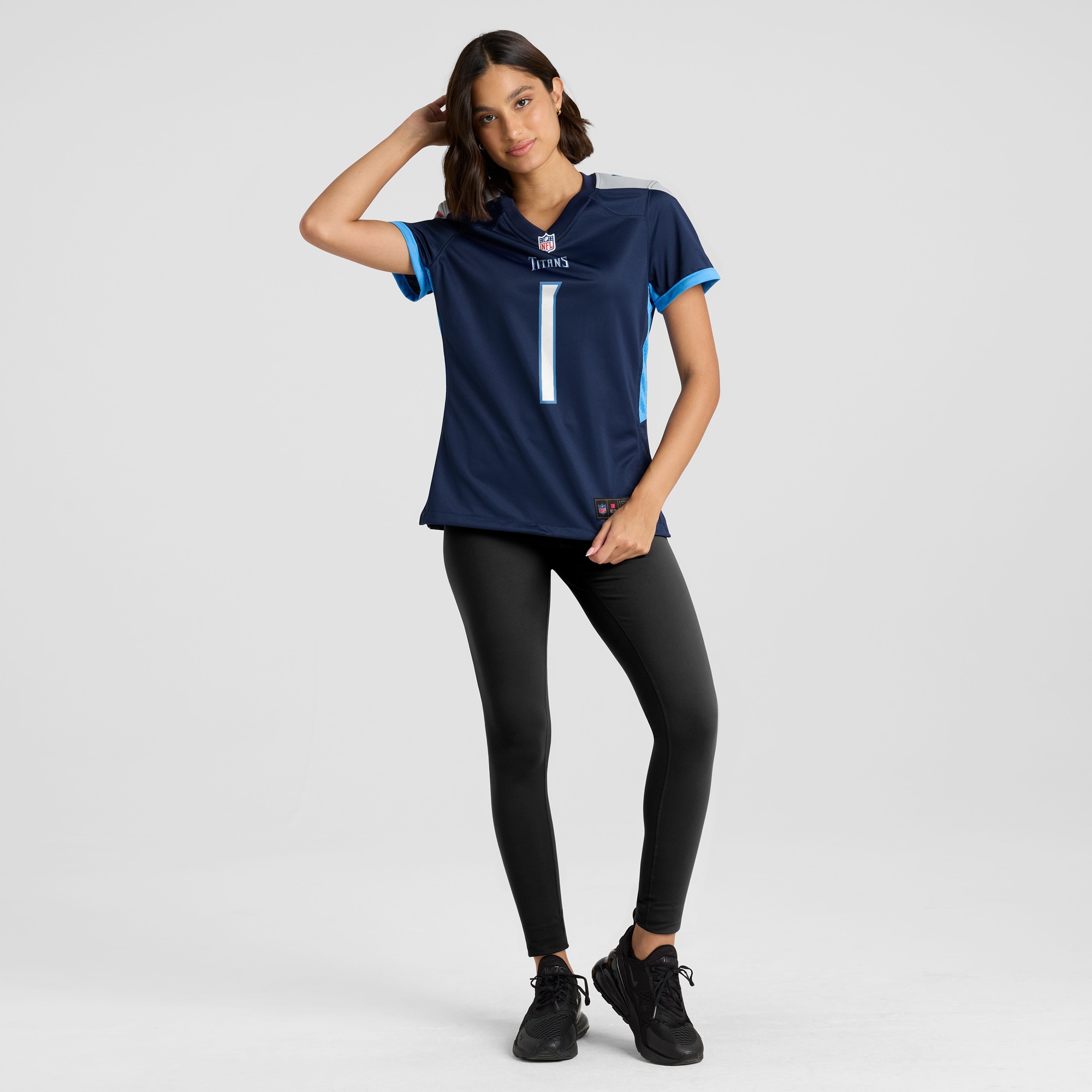 Women's Tennessee Titans Number 1 Mom Navy Game Jersey JS3268 nicesnker - Image 4