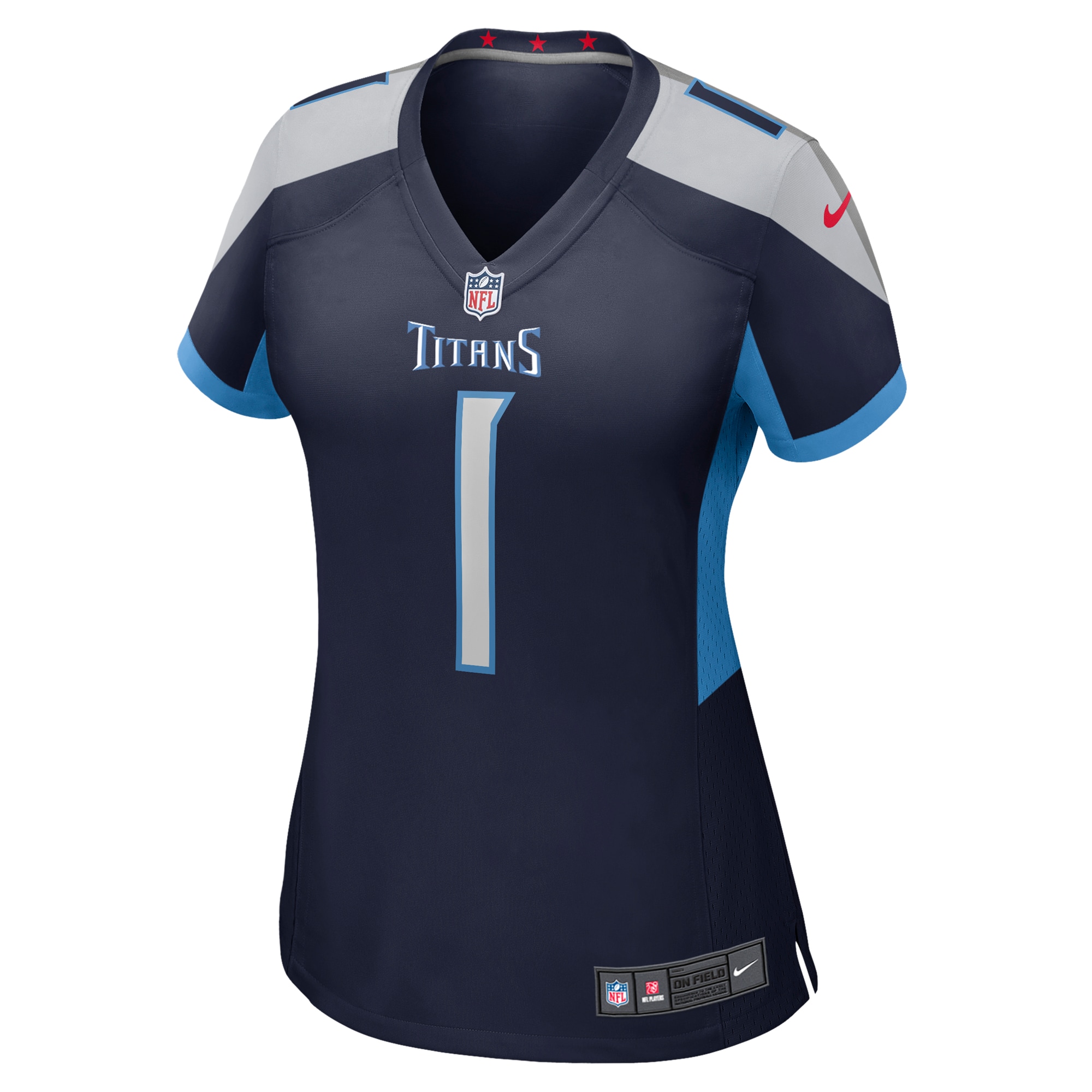 Women's Tennessee Titans Number 1 Mom Navy Game Jersey JS3268 nicesnker - Image 2