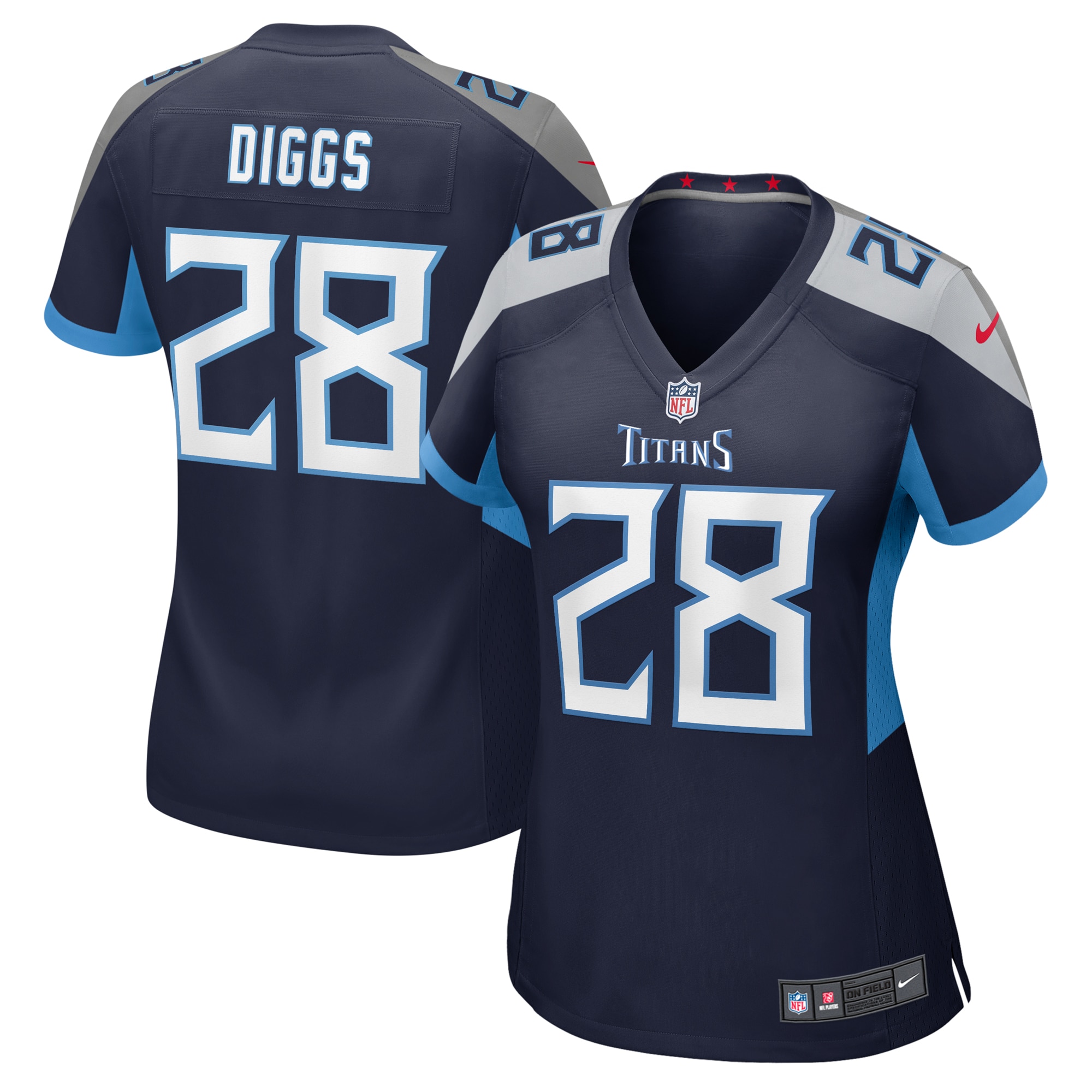Women's Tennessee Titans Quandre Diggs Navy Game Jersey JS2375 nicesnker