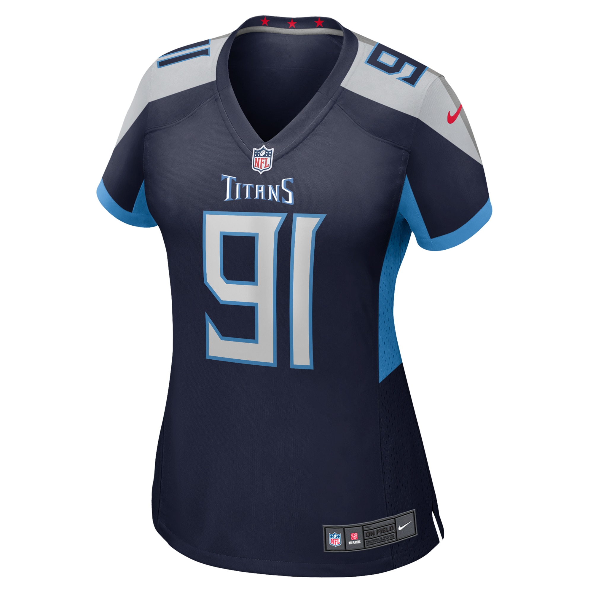 Women's Tennessee Titans Shakel Brown Navy Game Jersey JS4904 nicesnker - Image 2