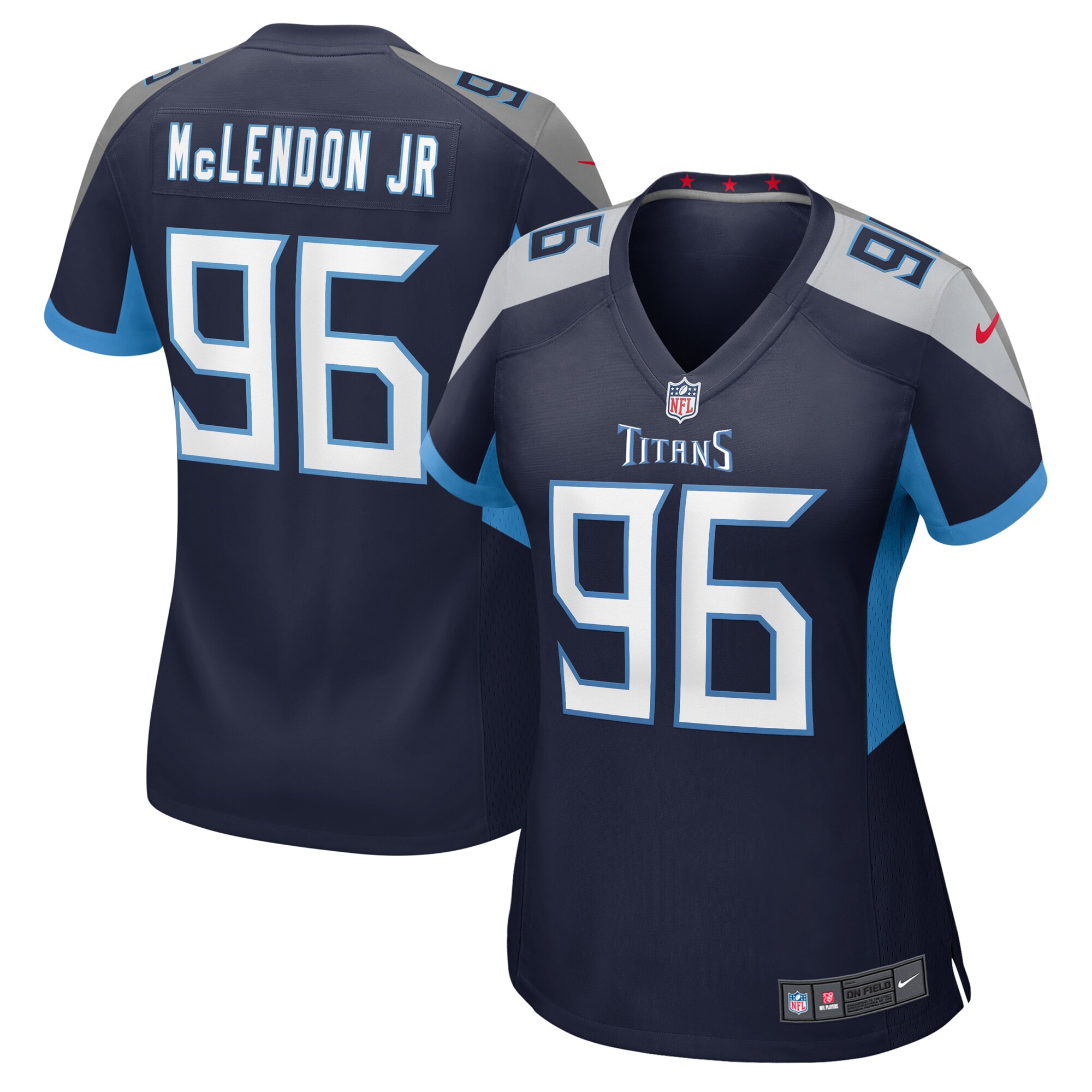 Women's Tennessee Titans TK McLendon Jr. Navy Game Jersey JS7703 nicesnker