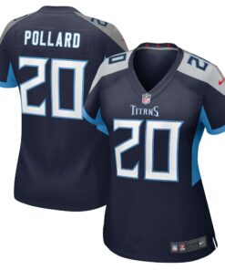 Women's Tennessee Titans Tony Pollard Navy Game Jersey JS4660 nicesnker