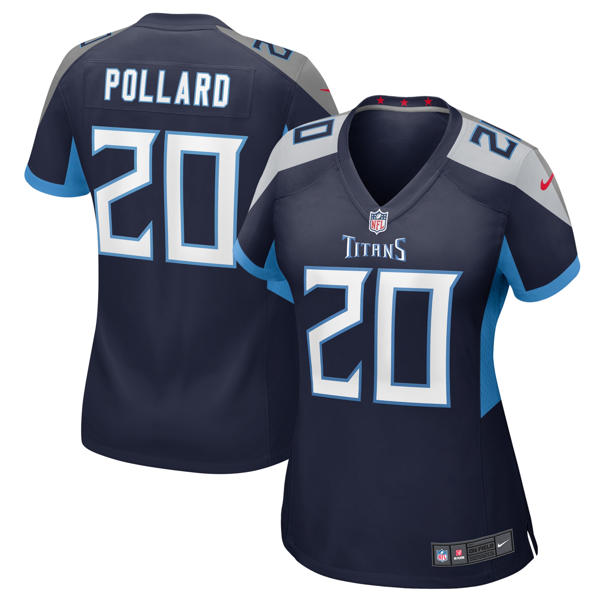 Women's Tennessee Titans Tony Pollard Navy Game Jersey JS4660 nicesnker