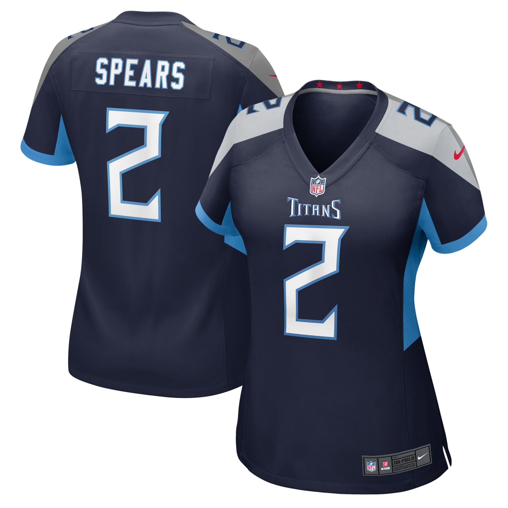 Women's Tennessee Titans Tyjae Spears Navy Game Jersey JS4142 nicesnker