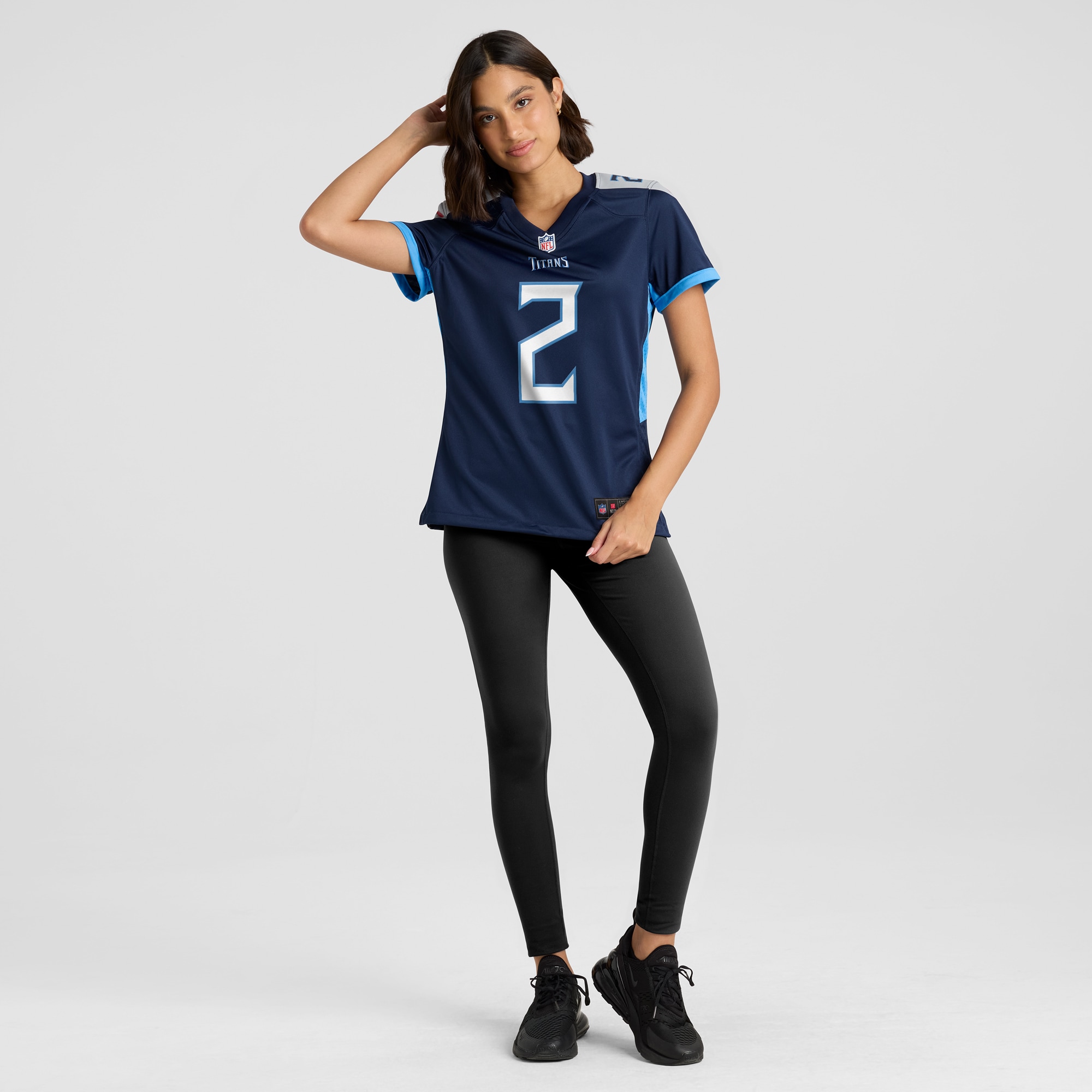 Women's Tennessee Titans Tyjae Spears Navy Game Jersey JS4142 nicesnker - Image 4