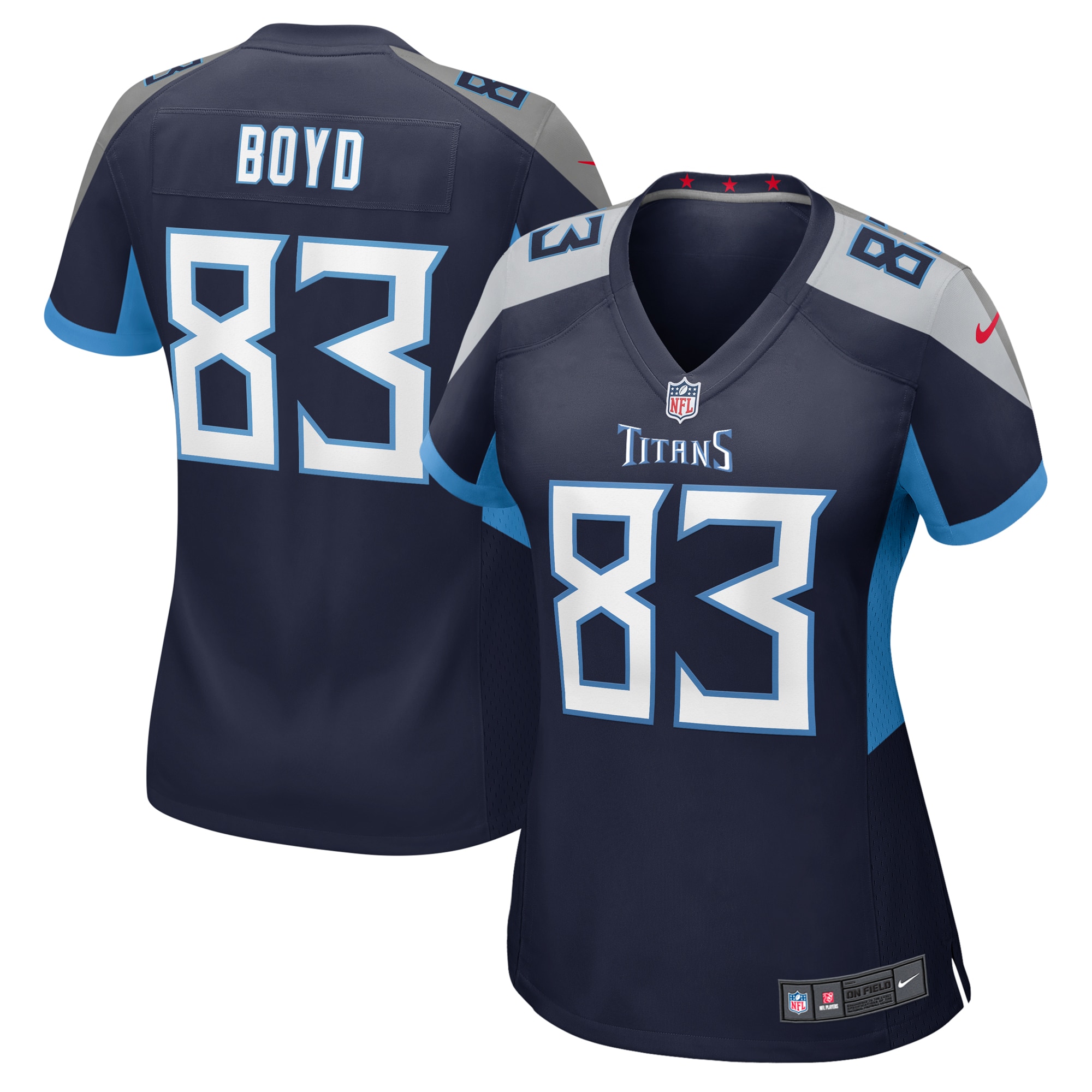 Women's Tennessee Titans Tyler Boyd Navy Game Jersey JS9988 nicesnker