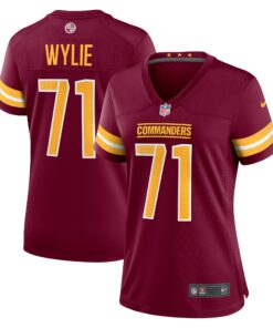 Women's Washington Commanders Andrew Wylie Burgundy Game Player Jersey JS8710 nicesnker