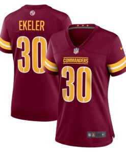 Women's Washington Commanders Austin Ekeler Burgundy Game Player Jersey JS3505 nicesnker