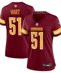 Women's Washington Commanders Bobby Hart Burgundy Game Jersey JS7551 nicesnker
