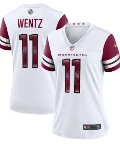 Women's Washington Commanders Carson Wentz White Game Jersey JS8627 nicesnker