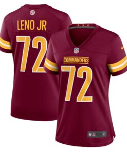 Women's Washington Commanders Charles Leno Jr. Burgundy Home Game Player Jersey JS4706 nicesnker