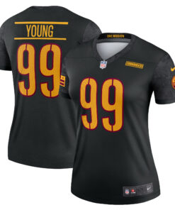 Women's Washington Commanders Chase Young Black Alternate Legend Player Performance Top JS1209 nicesnker