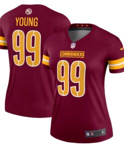 Women's Washington Commanders Chase Young Burgundy Legend Player Performance Top JS8931 nicesnker