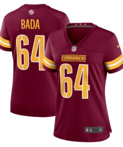 Women's Washington Commanders David Bada Burgundy Game Jersey JS7503 nicesnker