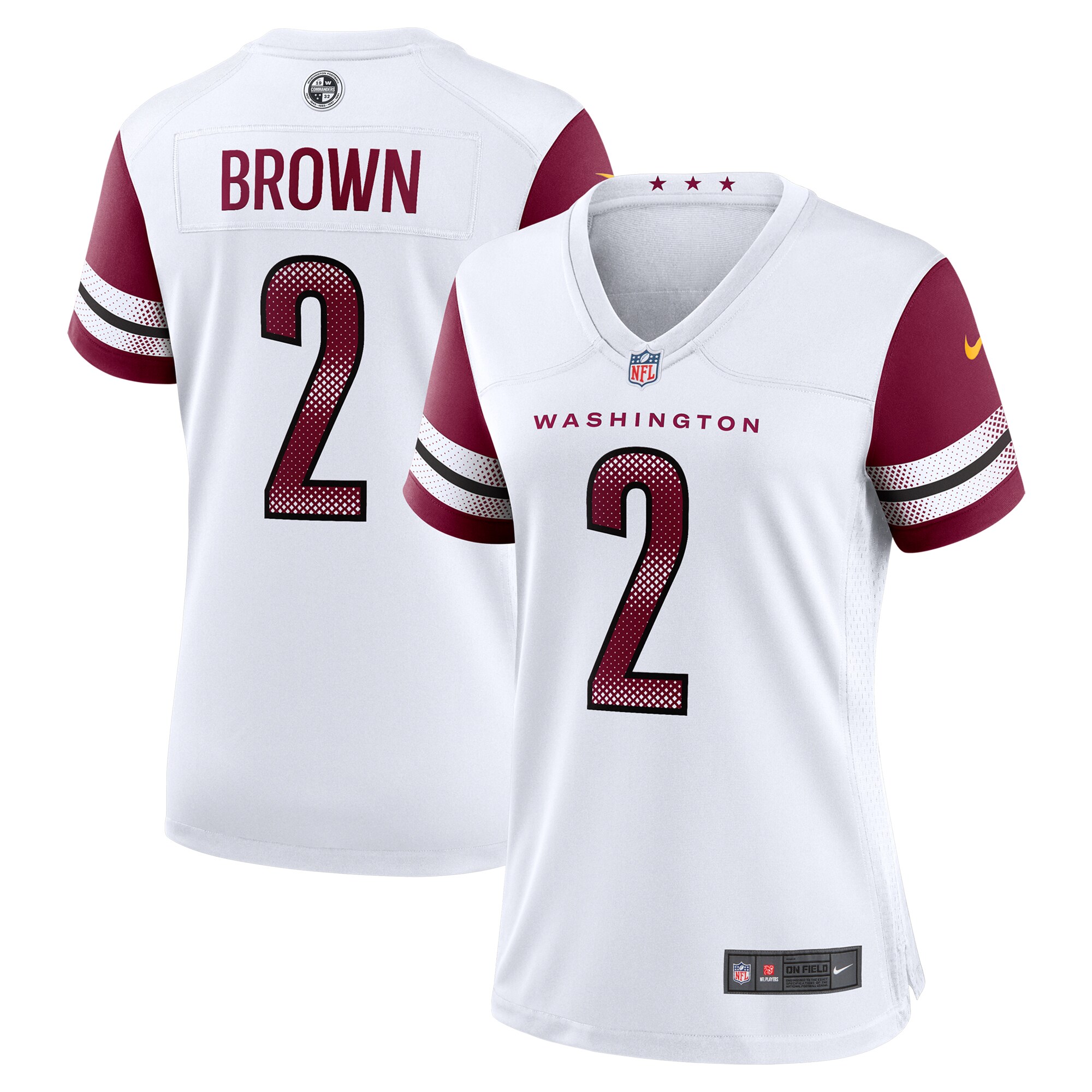 Women's Washington Commanders Dyami Brown White Game Jersey JS8273 nicesnker