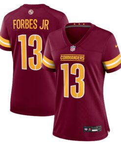 Women's Washington Commanders Emmanuel Forbes Jr. Burgundy Game Jersey JS4760 nicesnker