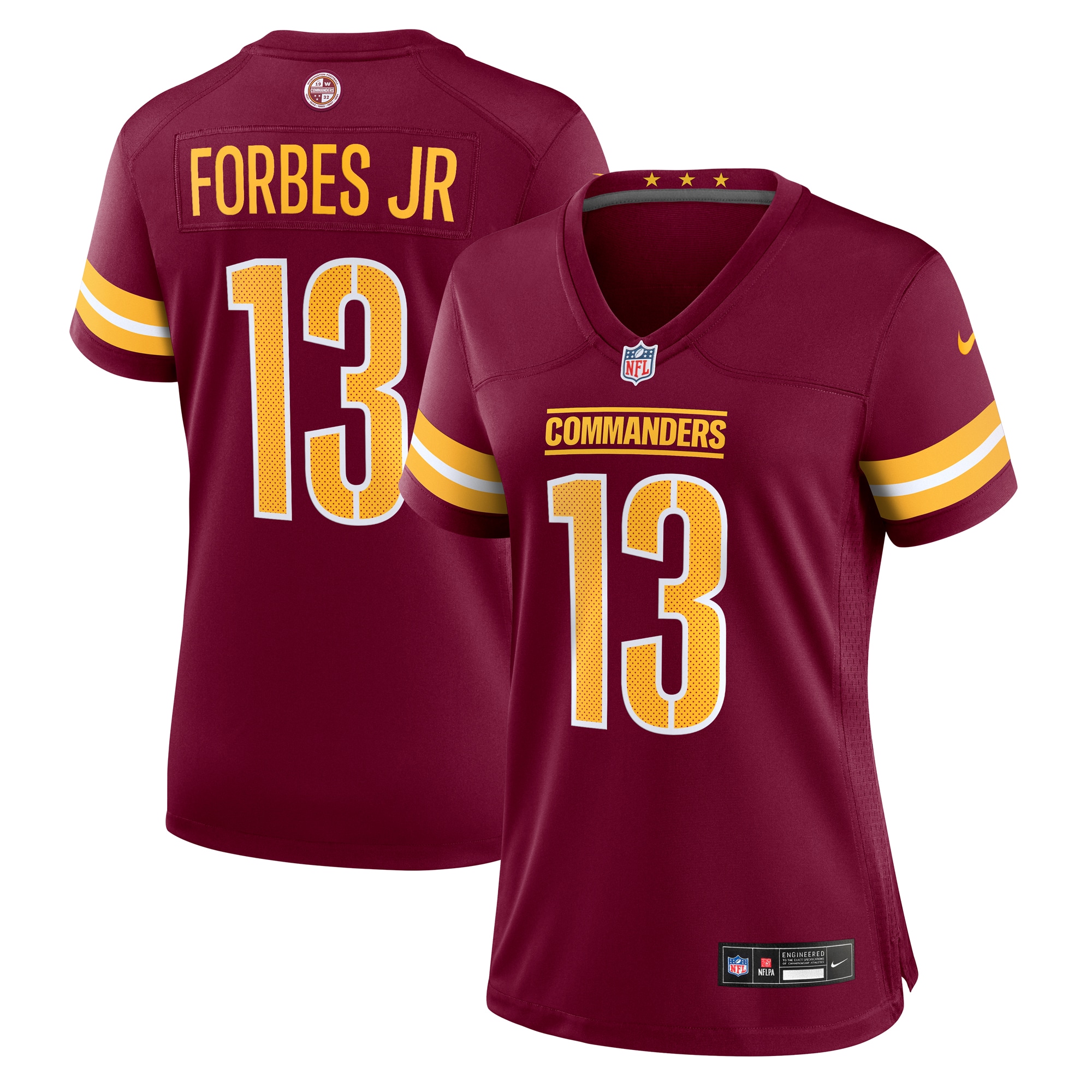 Women's Washington Commanders Emmanuel Forbes Jr. Burgundy Game Jersey JS4760 nicesnker