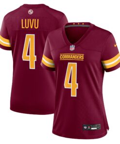 Women's Washington Commanders Frankie Luvu Burgundy Game Jersey JS4397 nicesnker