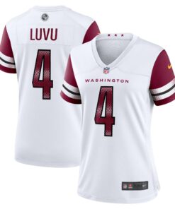 Women's Washington Commanders Frankie Luvu White Game Jersey JS7557 nicesnker