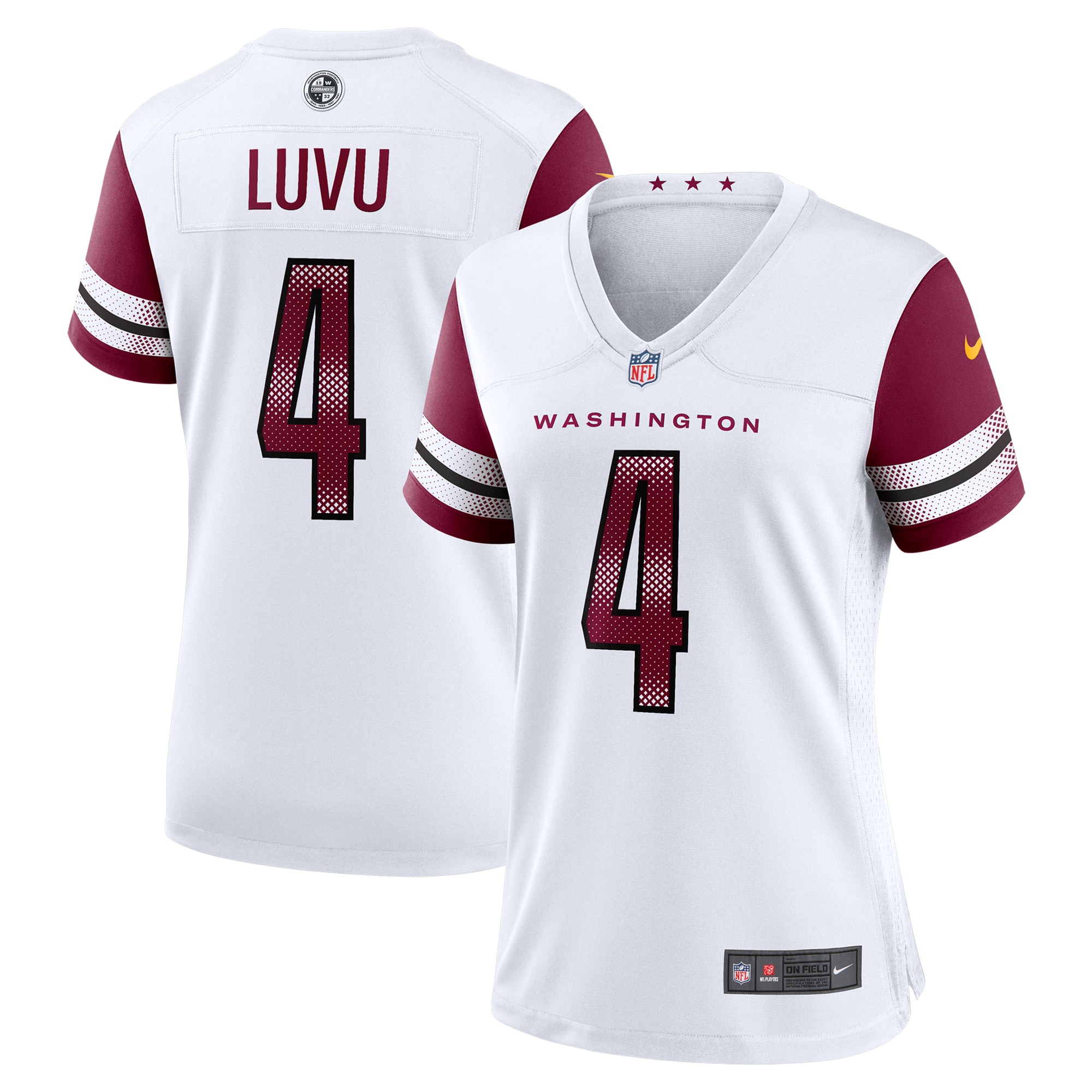 Women's Washington Commanders Frankie Luvu White Game Jersey JS7557 nicesnker