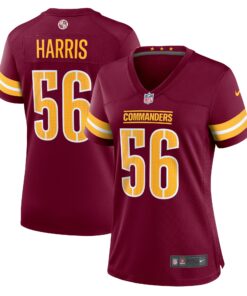 Women's Washington Commanders Jalen Harris Burgundy Game Jersey JS9071 nicesnker