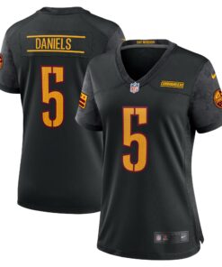 Women's Washington Commanders Jayden Daniels Black Alternate Game Player Jersey JS4349 nicesnker