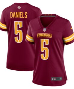 Women's Washington Commanders Jayden Daniels Burgundy Player Game Jersey JS1383 nicesnker