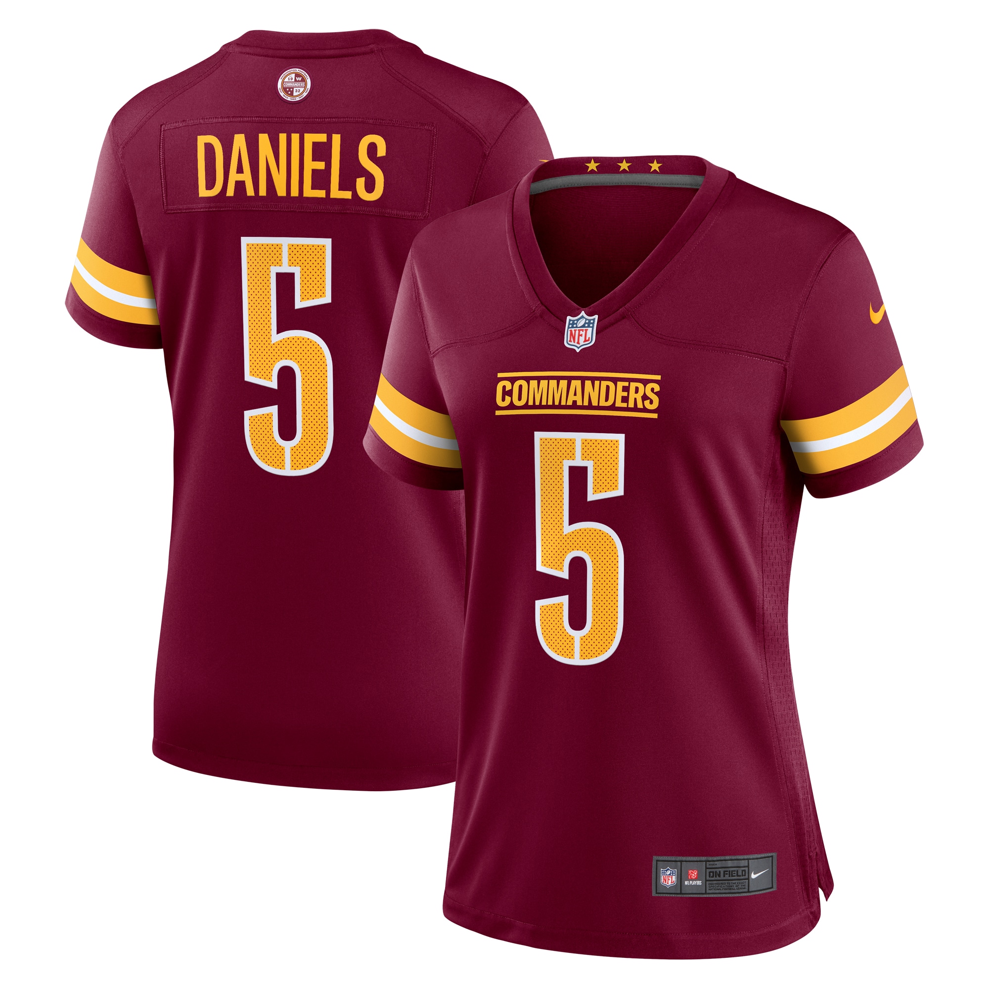 Women's Washington Commanders Jayden Daniels Burgundy Player Game Jersey JS1383 nicesnker