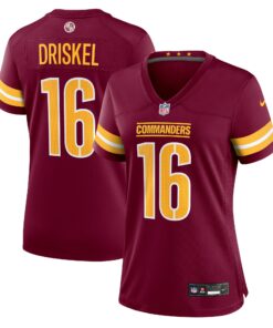 Women's Washington Commanders Jeff Driskel Burgundy Game Jersey JS8005 nicesnker