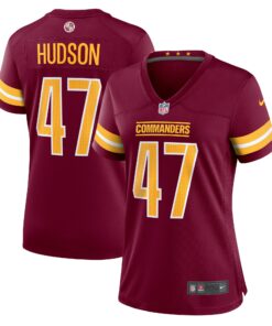 Women's Washington Commanders Khaleke Hudson Burgundy Game Jersey JS8581 nicesnker