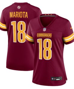 Women's Washington Commanders Marcus Mariota Burgundy Game Jersey JS3253 nicesnker