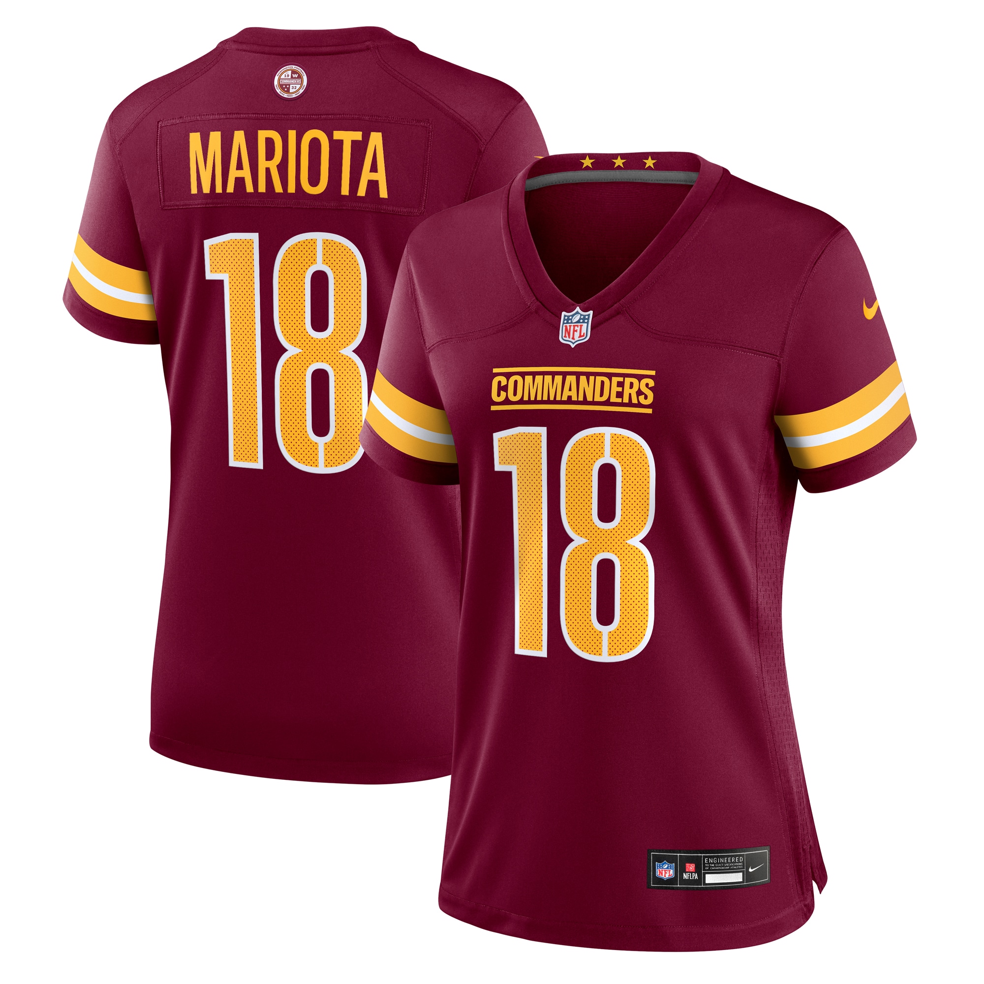Women's Washington Commanders Marcus Mariota Burgundy Game Jersey JS3253 nicesnker