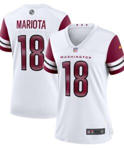 Women's Washington Commanders Marcus Mariota White Game Jersey JS8493 nicesnker