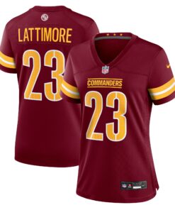 Women's Washington Commanders Marshon Lattimore Burgundy Game Jersey JS4448 nicesnker