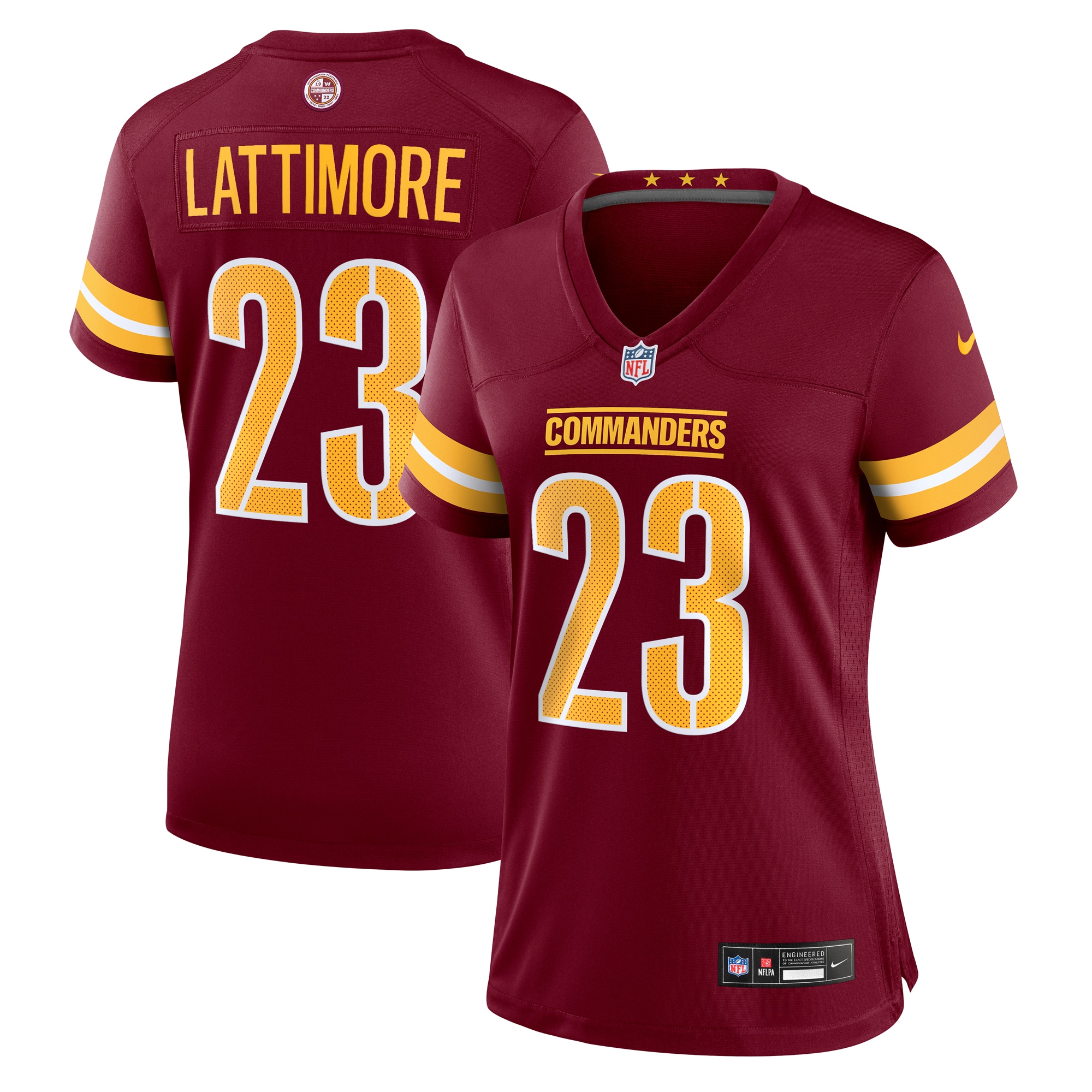 Women's Washington Commanders Marshon Lattimore Burgundy Game Jersey JS4448 nicesnker