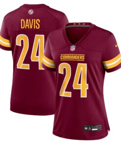 Women's Washington Commanders Michael Davis Burgundy Game Jersey JS5139 nicesnker