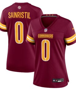 Women's Washington Commanders Mike Sainristil Burgundy Game Jersey JS3228 nicesnker