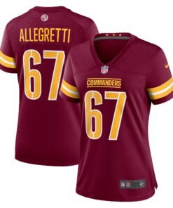 Women's Washington Commanders Nick Allegretti Burgundy Game Jersey JS4236 nicesnker