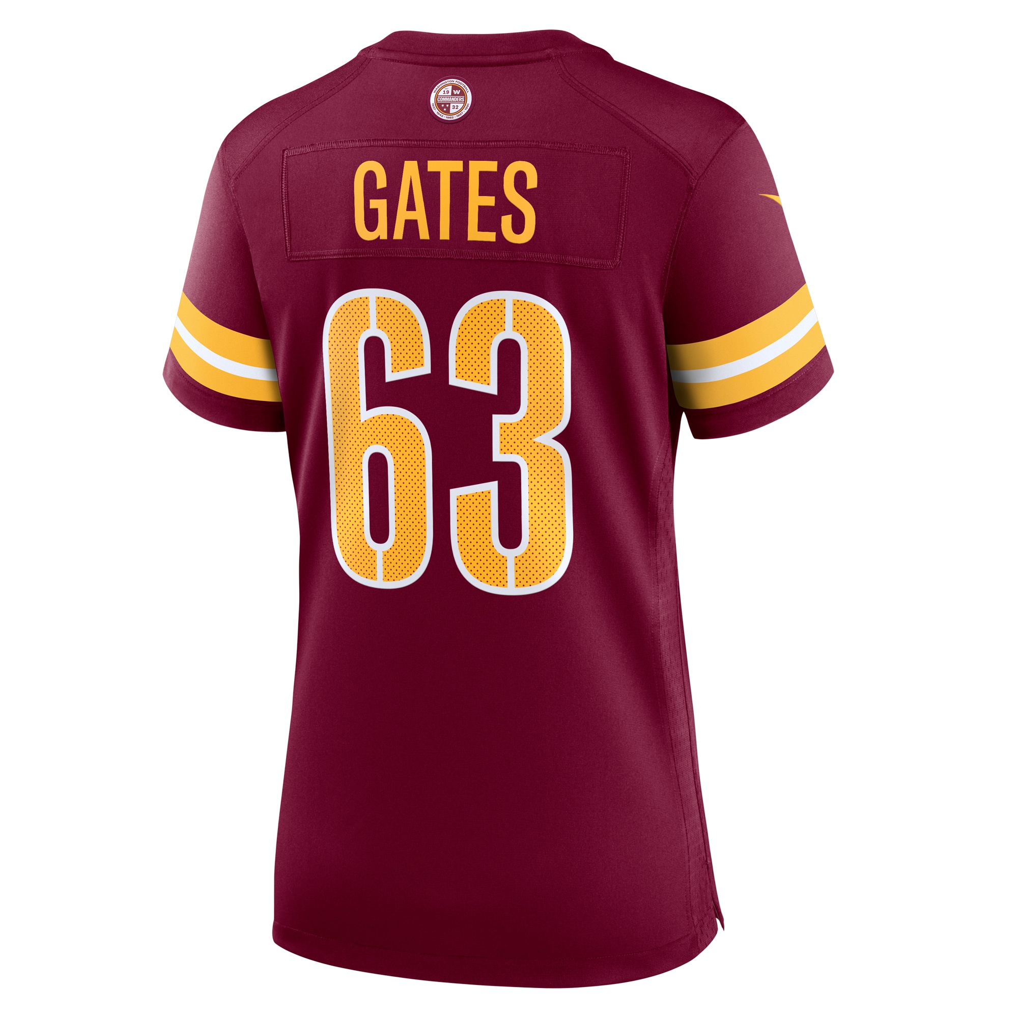 Women's Washington Commanders Nick Gates Burgundy Game Player Jersey JS9254 nicesnker - Image 3