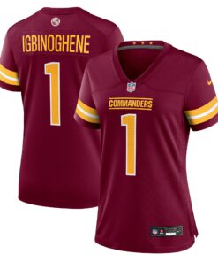 Women's Washington Commanders Noah Igbinoghene Burgundy Game Jersey JS3547 nicesnker