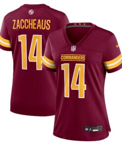 Women's Washington Commanders Olamide Zaccheaus Burgundy Game Jersey JS2575 nicesnker