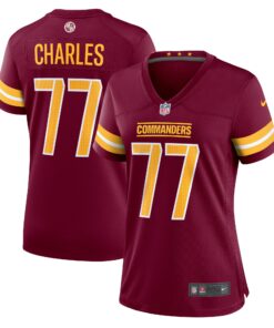 Women's Washington Commanders Saahdiq Charles Burgundy Game Jersey JS9622 nicesnker