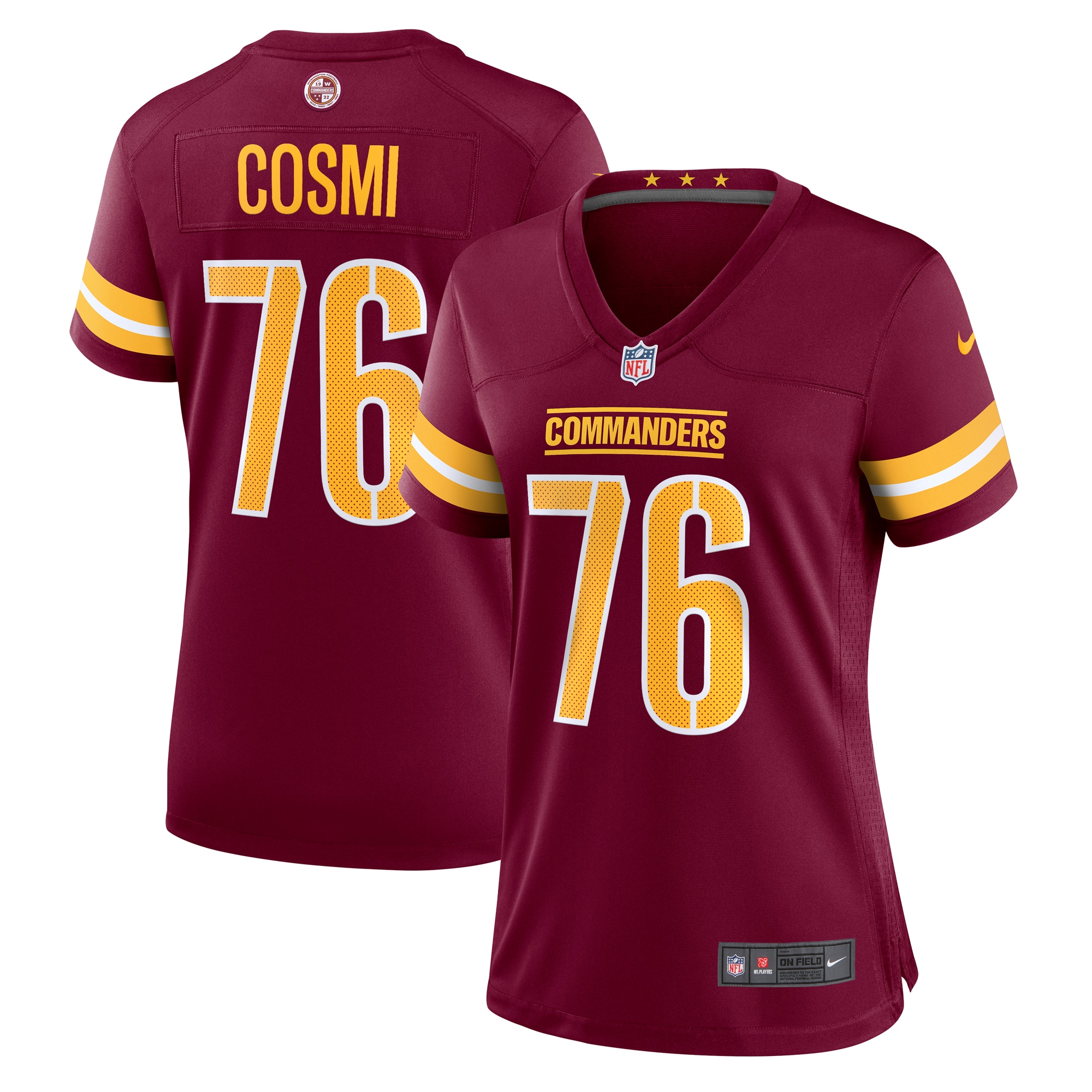 Women's Washington Commanders Sam Cosmi Burgundy Game Jersey JS4011 nicesnker