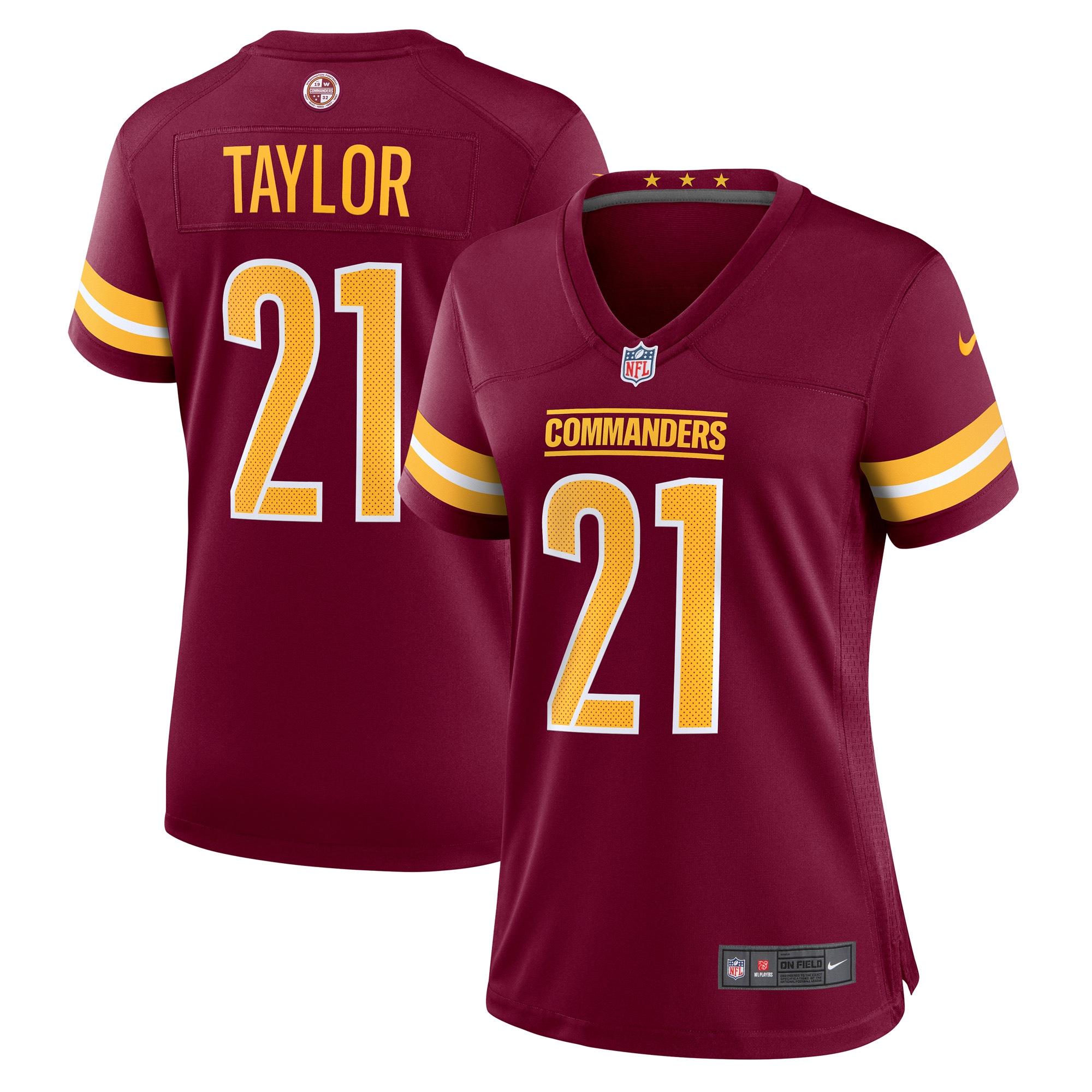 Women's Washington Commanders Sean Taylor Burgundy Retired Player Game Jersey JS4996 nicesnker
